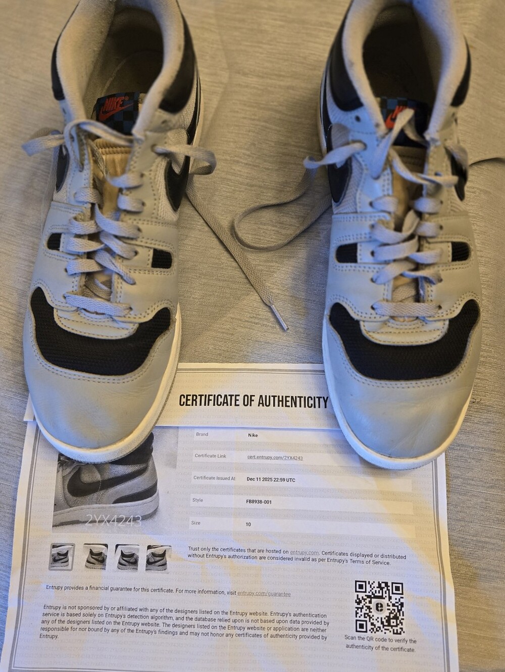 Nike Mac Attack QS SP Light Smoke Grey OG 2023 FB8938-001 Men's Size 10 W/ COA